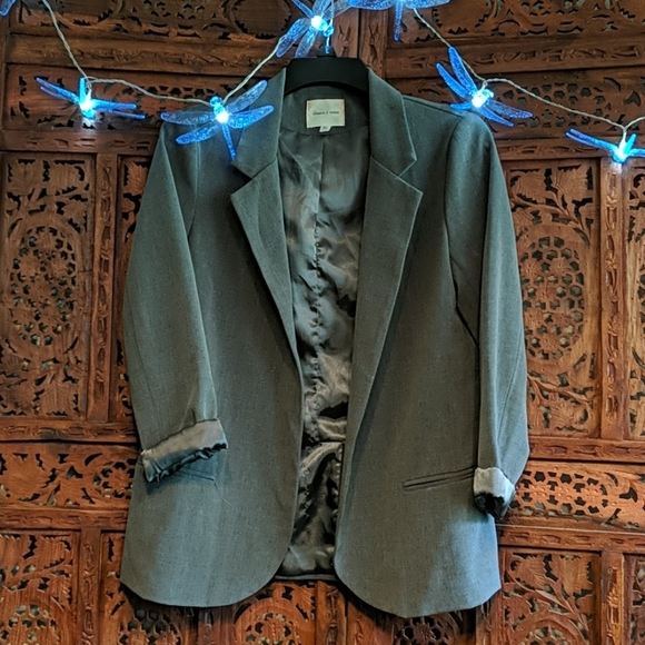 silence + noise Jackets & Blazers - Charcoal boyfriend blazer